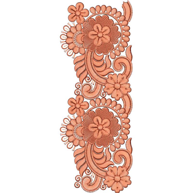 Small Butta Scarf Lace Embroidery Design 25780