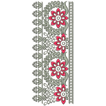 Floral Lace Machine Embroidery Design 25790