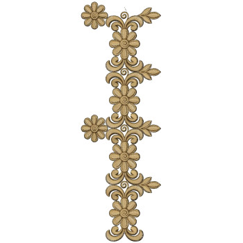 Folk Style Design In Embroidery Lace 25802