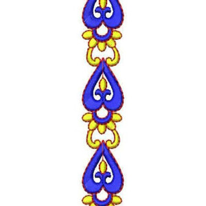 Heart Belt Lace Embroidery Design 2974