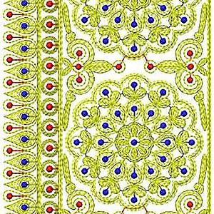 Bridal Wedding Wear Cording Embroidery Lace Design 2975