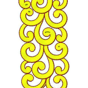 Sassy Dress Border Embroidery Design 3004