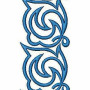 Blue Swirl Style Embroidery Lace