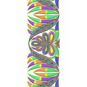 Awesome Combination Of Sequins & Flat Embroidery Design 3043