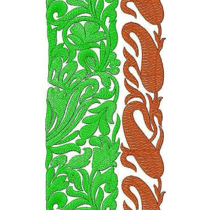 2 Color Border Embroidery Design 3210