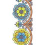 Flat & Sequin Embroidery Border Design 3239