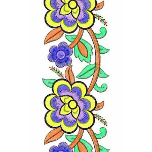 Thailand Fashion Garment Embroidery Border Design