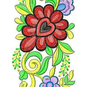 Bhagalpuri Lace Saree Border Embroidery Design