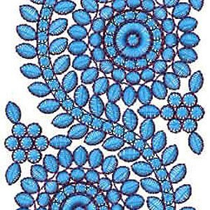 Cotton Printed Kurti Tunic Border Embroidery Design