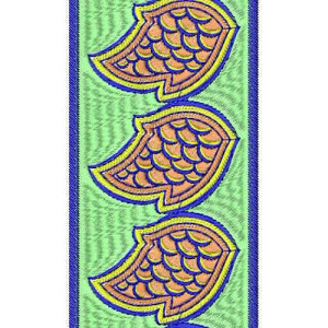 Culcutta Designer Saree | Border Embroidery Design