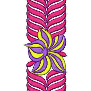 Velvet Fabric Designer Lace Border Design