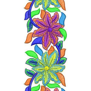 Flat Embroidery Dress Design