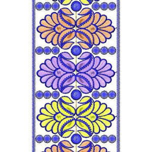 African Caftan Border Embroidery Design