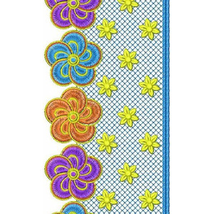 Seamless Pattern Embroidery Lace Design