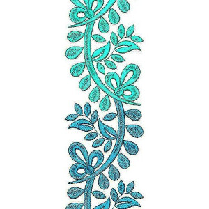 Dual Color Bold Fabric Lace Border Brocade Design