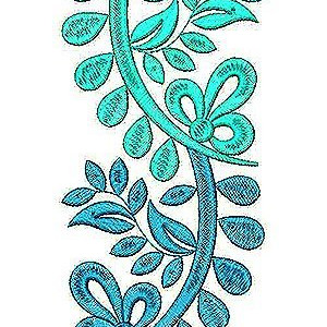 Dual Color Bold Fabric Lace Border Brocade Design