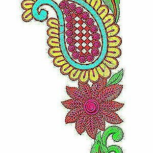 Velvet Fabric Embroidery Lace Border Design