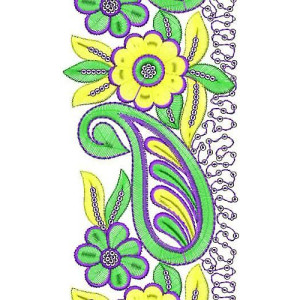 Supernet Patch Work Lace Border Fancy Saree Embroidery Design