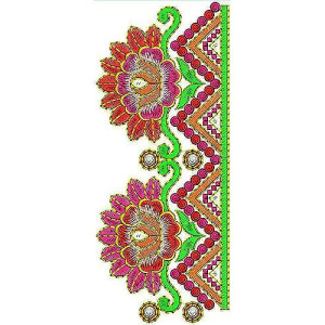 Bride Boho Chic Costume Border Embroidery Design