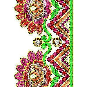 Bride Boho Chic Costume Border Embroidery Design