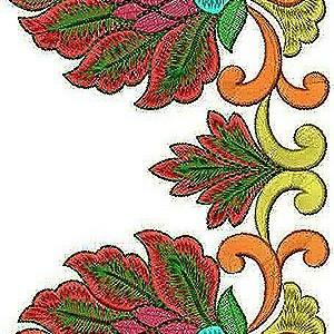 Open Back Dress Embroidery Border Lace Design