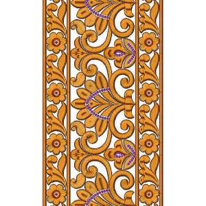 South Korea Border Garment Embroidery Design