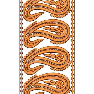 Macau Border Dress Cotton Thread Embroidery Design