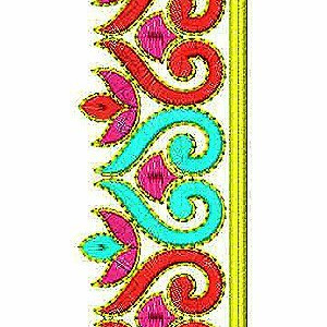 Flying Scarves Border Lace Embroidery Design