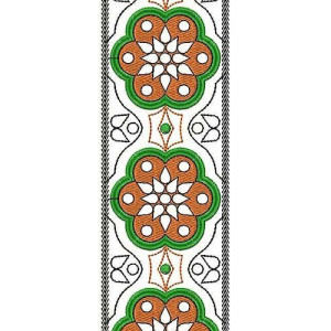 Floral Ellipse Lace Embroidery Design