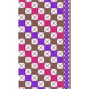 Taffeta Skirt's Lace Embroidery Design