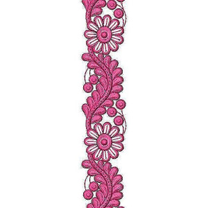 Stripe Clothing Lace Border Embroidery Design