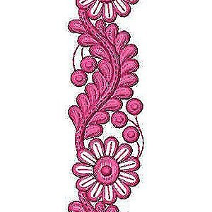 Stripe Clothing Lace Border Embroidery Design