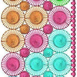 Vibrant Color Gheisha Border Lace Embroidery Design