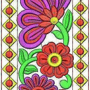 Embroiderey Belt Border Lace Design