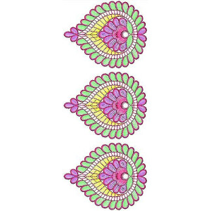 Embroidery Kaftan Sleeve Lace Border