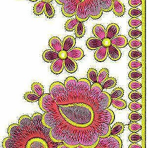 Pashtun Embroidery Lace Border Brocade Design