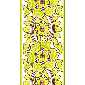 Beaded Wedding Fabric Lace Embroidery Design