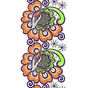 Woven Kutch Work Pattern Lace Design