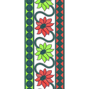 Lovely Dress Lace Embroidery Design