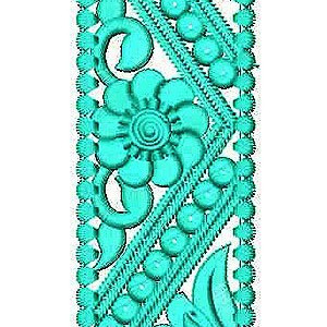 Wide Ribbon Border Lace Embroidery Design