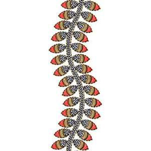 Sequins Leaf Lace Embroidery Design