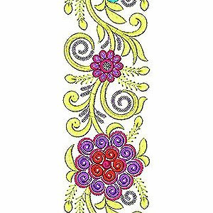 Saree Border Embroidery Design 678