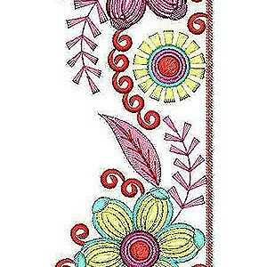Colorful Lace Embroidery Design