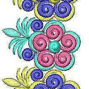 Bohemian Gypsy Blouse Border Embroidery Design