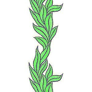 Leaf Lace Border Brocade Embroidery Design