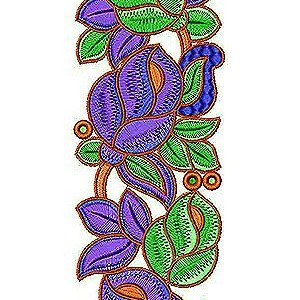 Zari Border Embroidery Designs
