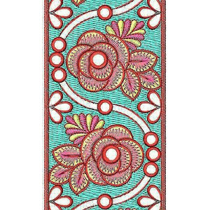 Rhinestone Embroidery Design Lace Border Brocad