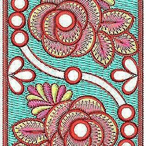 Rhinestone Embroidery Design Lace Border Brocad