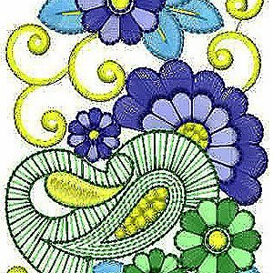 Beautiful Paisley Embroidery Border Lace Design