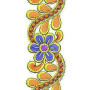 Flora Motif Small Border Brocade Lace Embroidery Design